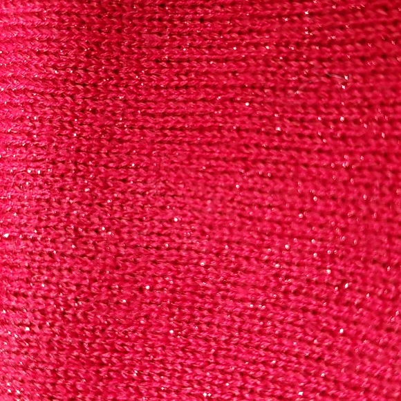 Joseph A. Red Festive Beaded Shiny Sweater - Picture 8 of 10